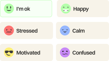 Daily safety check-in mood selection in Kin