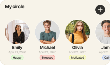 Share your check-in with a trusted circle